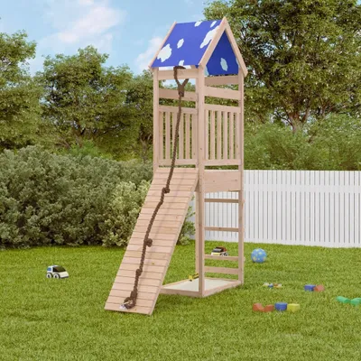 Produktbild von CLORIS Spielturm Massivholz Kiefer - Schaukeln 3279025