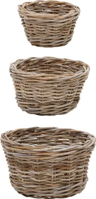 Produktbild von Flechtkorb >Gaute< in Grau, Rattan - 50x30x50cm (BxHxT)