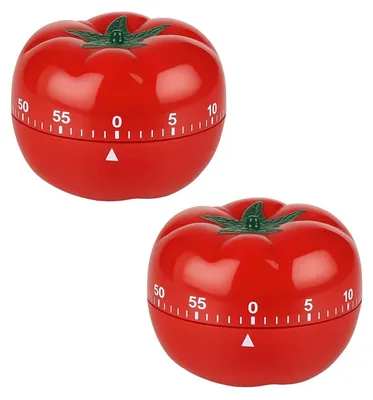 2er-Set mechanische Tomaten-Timer, Pomodoro-Timer, Küche