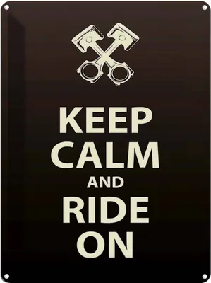 Produktbild von vianmo Blechschild 40x30 cm Keep Calm and Ride on