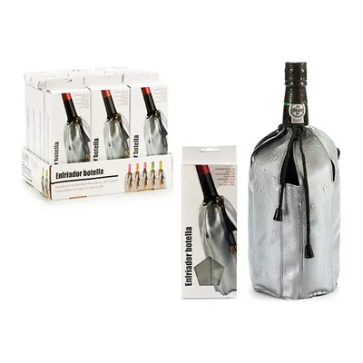 Obrázek produktu pro Chladicí pouzdro na lahve s nápoji, 4 vložky s chladicím gelem, PVC, Šedá