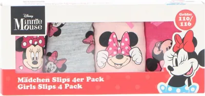 Produktbild von Minnie Mouse 4 Pack Unterhosen in Box 100% Baumwolle für Mädchen Unterwäsche 98/104 cm