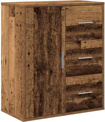 Productafbeelding van Dressoir met lade Oudhout 60 x 31 x 70 cm Bewerkt hout