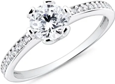 Produktbild von Verlobungsring von JEWLIX aus 9K Weißgold mit Zirkonia