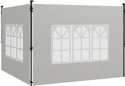 Produktbild von Tuinhuiszijpanelen, weiß, 3x3 m oder 3x6 m, Set von 2