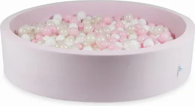 Obrázok produktu pre Sušiaci bazén 130x30 Velvet Soft Light Pink so 600 guľôčkami: biela, svetloružová, opálová