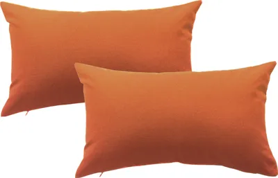 Produktbild von Outdoor Patio Balkon Wasserdichte Kissenbezüge Quadratischer Kissenbezug für Gartenzelt Couch（2 Stück，30*50cm，Orange）