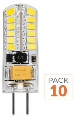 Produktbild von LED-Lampe G4, 12V, 3W, SMD2835, 24 LEDs, 360° - 10er-Pack - Kaltweiß, 6000K - 8000K