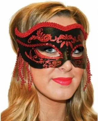 Produktbild von Augenmaske schwarz rot