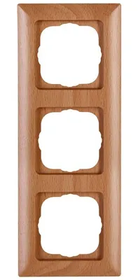 Produktbild von Kopp MILANO – Abdeckrahmen 3-fach, Farbe: Buche