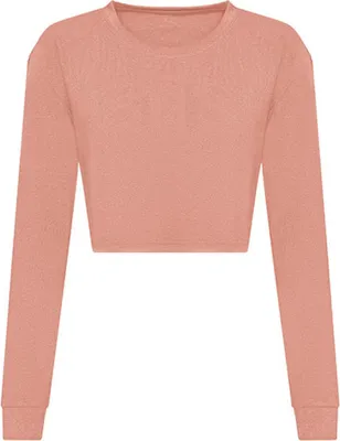Produktbild von Just Ts JT016 | WomenŽs Long Sleeve Cropped T-Shirt - Farbe: Dusty Pink - Größe: M