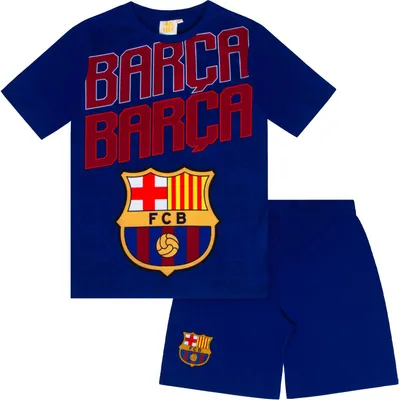 Image de FC Barcelona - Pyjama avec short pour garçon GF1004 (152-158) (Bleu réfléchissant)