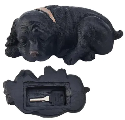 Schlüsselversteck Hundform aus Harz, 8,9x15x5,8 cm, für Garten