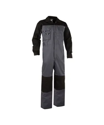 Image de DASSY® Cannes Combinaison bicolore avec poches genouillères GRIS CENDRE/NOIR Taille L Longueur : STANDARD