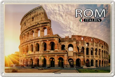 Produktbild von Blechschild Reise Rom Italien Kolosseum Architektur 30x20cm