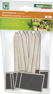 Produktbild von Windhager Stecketiketten Kreidetafel 7,5 x 17,5 cm, 10 Stück