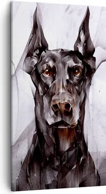 Produktbild von Bild auf Leinwand - Leinwandbild - Hund Abstraktion - 45x80cm - Wand Bild - Wanddeko - Wandbilder - Leinwanddruck - Bilder - Kunstdruck - Wanddekoration - Leinwand bilder - Wandkunst - PA45x80-3999