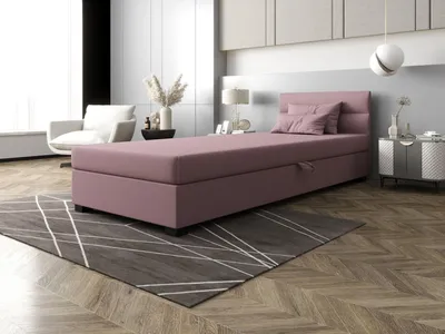Obrázek produktu pro Jednolůžková čalouněná postel 80x195 NALINDA 1 - růžová