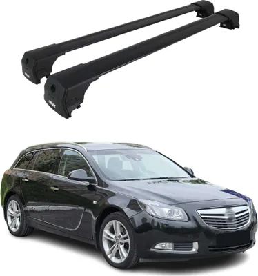 Image de Barres De Toit Transversales pour Opel Insignia A 2008-2017 ABE Noir Alu 2x