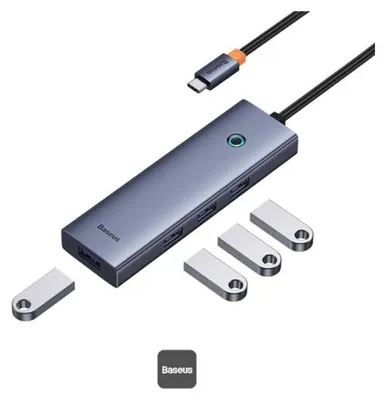 Produktbild von Baseus Ultrajoy USB-C, USB 3.2 Gen 1 (3.1 Gen 1) Type-C, USB 3.2 Gen 1 (3.1 Gen 1) Type-A, 5000 Mbit/s, Grau, Rundkabel, USB