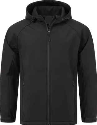 Produktbild von Mivaro Herren Softshelljacke mit Kapuze in Schwarz - Arbeitsjacke, wasserdicht & winddicht, atmungsaktiv, Regular Fit, Größen S bis 5XL