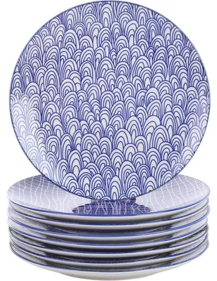 Produktbild von Speiseteller 8er Set Porzellan Ø 27 cm Rund Blau