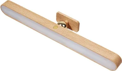 Produktbild von Wandleuchte LED-Tischlampe aus Holz, 4W, 360 Grad drehbar
