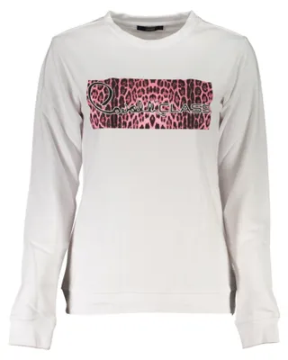 Produktbild von Weißes Damen Sweatshirt ohne Reißverschluss - Lange Ärmel & Rundhals