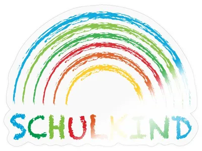 Produktbild von Spreadshirt Schulkind Regenbogen Bunte Kreide Einschulung Sticker Aufkleber, 10 x 10 cm, Transparent glänzend