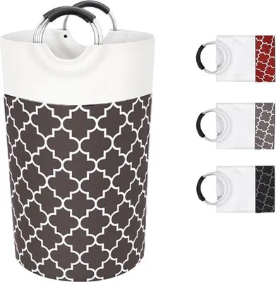 Produktbild von Famanu Wäschekorb 82 l - Faltbar, wasserdicht, mit Griff, grau