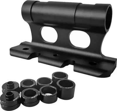 Imagen del producto de Soporte para montaje en la horquilla delantera de bicicleta, juego de anillos de liberación rápida, soporte resistente para transporte, fabricado en aleación de aluminio, color  (con sistema de liberación rápida)