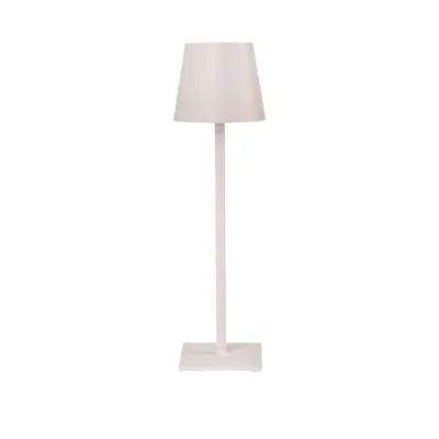 Image de Lampe de bureau LED portable rechargeable CCT 3000K-4000K-6000K en aluminium blanc, IP44, 1,5 W, tactile avec variateur de lumière