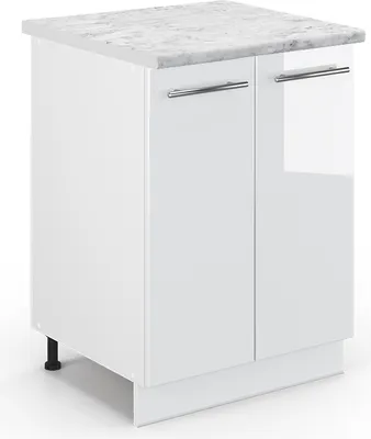 Immagine prodotto di Mobiletto base cucina Vicco Fame-Line Bianco lucido 60 cm , PL Marmo, Model 45460