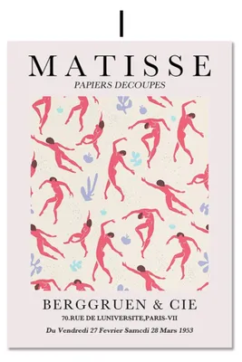 Produktbild von Poster Matisse Berggruen & Cie Museum | Bilder Wohnzimmer | Wandbilder Schlafzimmer | Deko Print ohne Rahmen | Bilder Matisse Bunt · Motiv I · 50 × 70 cm