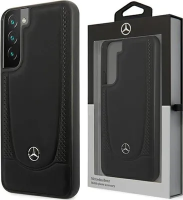 Zdjęcie produktu dla Etui na telefon komórkowy Mercedes Samsung Galaxy S22 Plus Hardcase Cover skóra naturalna czarny