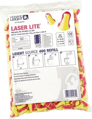 Immagine prodotto di Honeywell 200 paia di tappi per orecchie Laser Lite EN 352-2 SNR 35 dB confezione di ricarica - 1013047