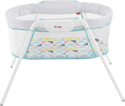 Produktbild von Mattel GBR67 - Fisher-Price - Reisebett mit beruhigenden Schwingungen, mit Reisetasche