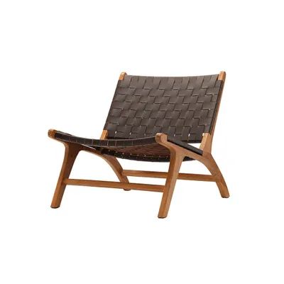 Image de Rike fauteuil cuirPolyuréthanemarron.