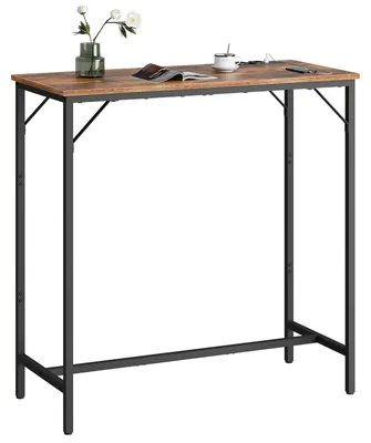 Bartafel mit Steckdose, 90x40x90,5 cm, Vintage-Braun