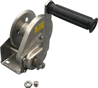 Imagen del producto de Cabrestante manual Berger & Schröter, cabrestante con cable, fuerza de tracción de hasta 600 kg, freno de carga de acero inoxidable