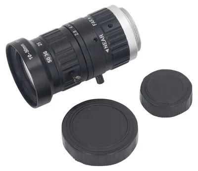 Produktbild von C-Mount-Zoomobjektiv, 6 MP, 10šC50 mm, manueller Fokus, Varioobjektiv für Industrielabore