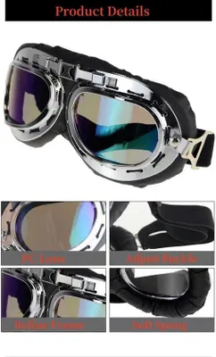 Produktbild von Motorradbrille UV-Schutz und Anti-Beschlag - Verstellbar