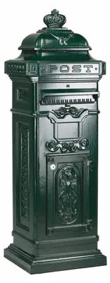 Produktbild von Casa Padrino Jugendstil Standbriefkasten 38 x 33 x H. 105 cm - Verschiedene Farben - Nostalgischer Säulenbriefkasten
