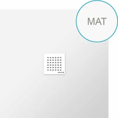 Produktbild von Polysan FLEXIA Gussmarmor-Duschwanne 90x90cm, Verkürzungsmöglichkeit, weiß matt