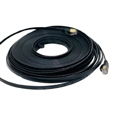 Obrázek produktu pro Patch kabel CAT7 síťový kabel LAN DSL černý síťový kabel Ethernet plochý 5m