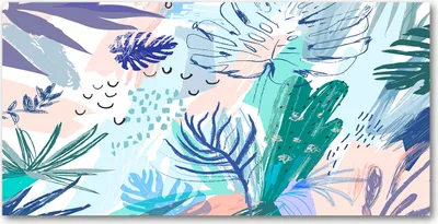 Produktbild von Tulup Glas-Bild -140x70- Wandkunst Dekorative Wand für Küche & Wohnzimmer - Blumen & Pflanzen - Tropische Blätter - Mehrfarbig