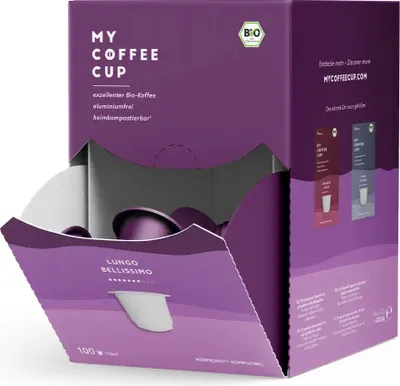 Obrázok produktu pre My Coffee Cup Lungo Bellissimo, Kávová kapsula, Lungo, Stredne pražená, Nespresso, 7/10, Purpurová