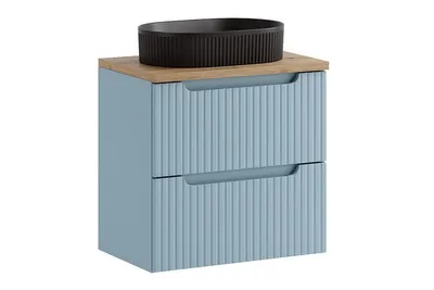 Produktbild von Badmöbel-Set  Mit Aufsatzwaschbecken & 2 Unterschrank 60 cm , Nova Denim N BM373 - Denim