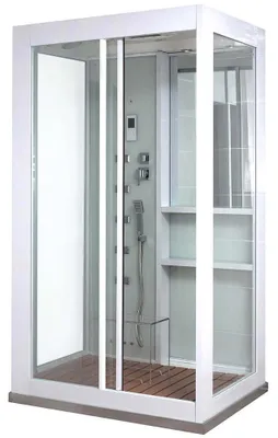 Produktbild von HOME DELUXE - Dampfdusche - WHITE LUXORY XL - Maße: 120 x 90 x 220 cm - inkl. Regendusche und Handbrause I Duschkabine, Duschtempel, Dampffunktion