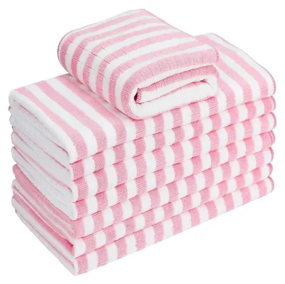Produktbild von 8er-Set Microfaser Geschirrtücher pink 65x45 cm